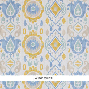 Elizia Ikat Sky & Ochre 5010711 by Schumacher Wallpaper