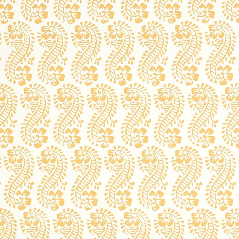 Lani Gold 5011121 by Schumacher Designer Wallpaper Molly Mahon 5.25" - Swanky Fabrics -