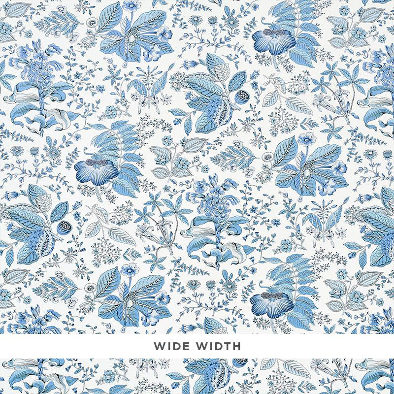 Pomegranate Botanical Blue 5010443 by Schumacher Wallpaper Schumacher Classics 18.0" - Fabric Carolina -