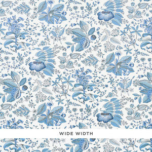 Pomegranate Botanical Blue 5010443 by Schumacher Wallpaper