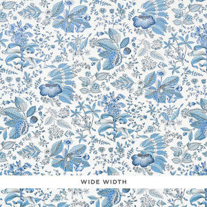 Pomegranate Botanical Blue 5010443 by Schumacher Wallpaper