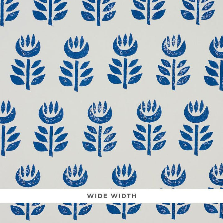 Rosenborg Navy 5011333 by Schumacher Designer Wallpaper Scandinavian Modern 27.0" - Swanky Fabrics -