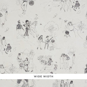 Toile De Femmes Parchment 5011080 by Schumacher Wallpaper
