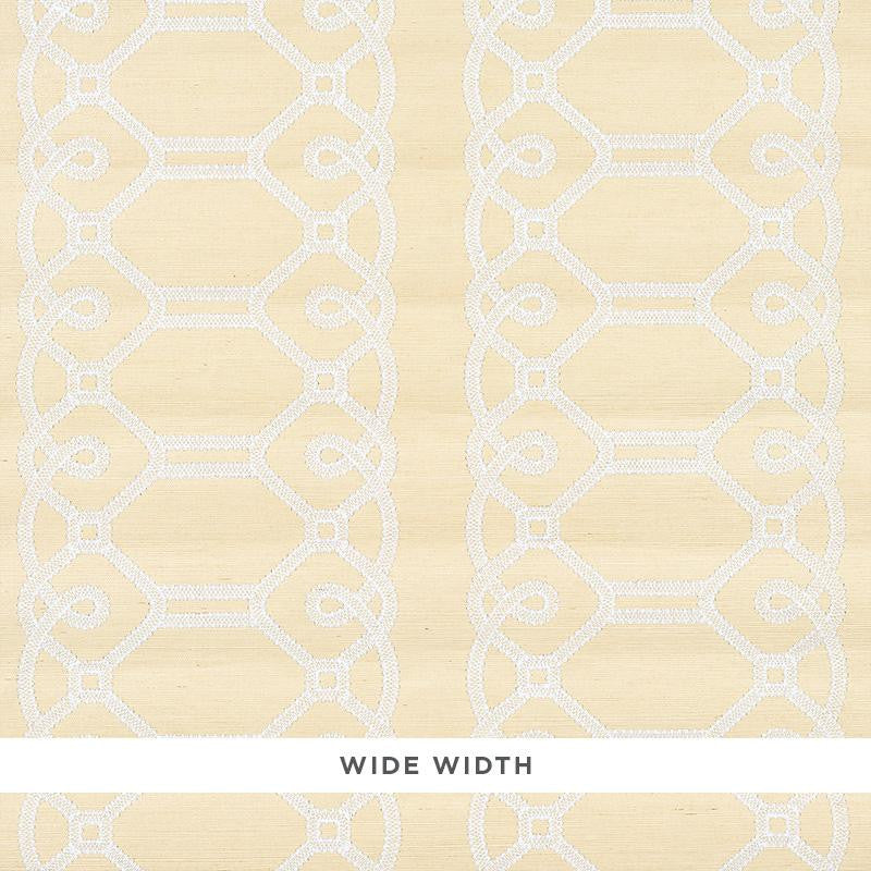 Ziz Embroidered Sisal Neutral 5011471 by Schumacher Wallpaper Happy Together 15.75" - Fabric Carolina -