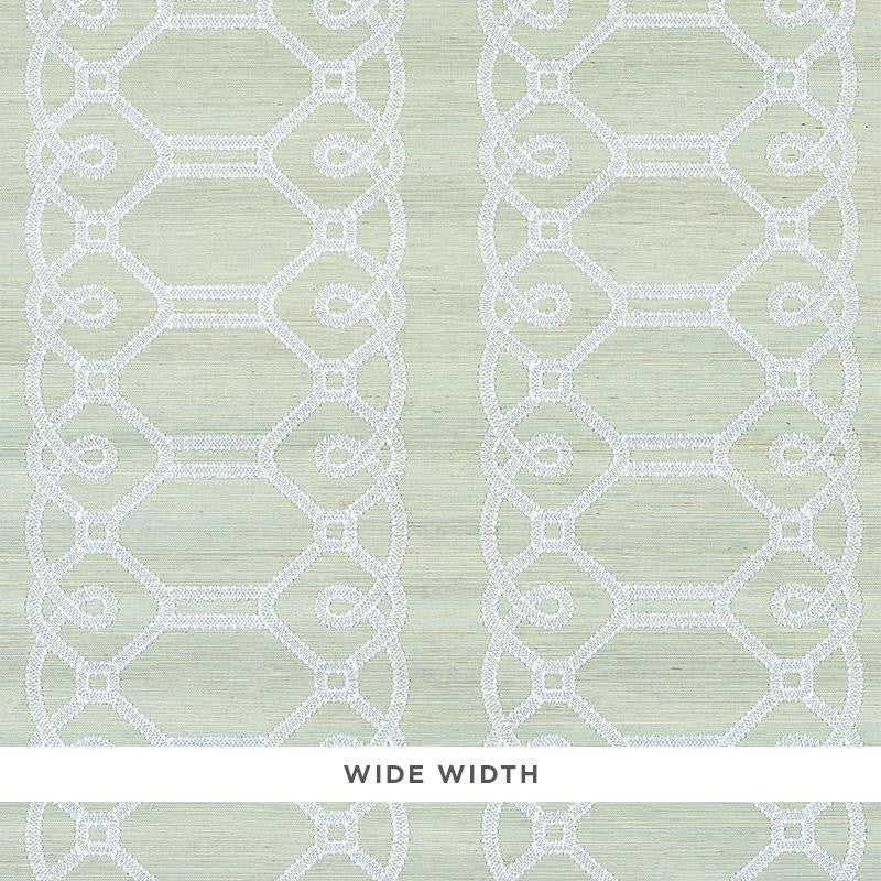 Ziz Embroidered Sisal Mineral 5011472 by Schumacher Wallpaper Happy Together Ii 15.75" - Fabric Carolina -