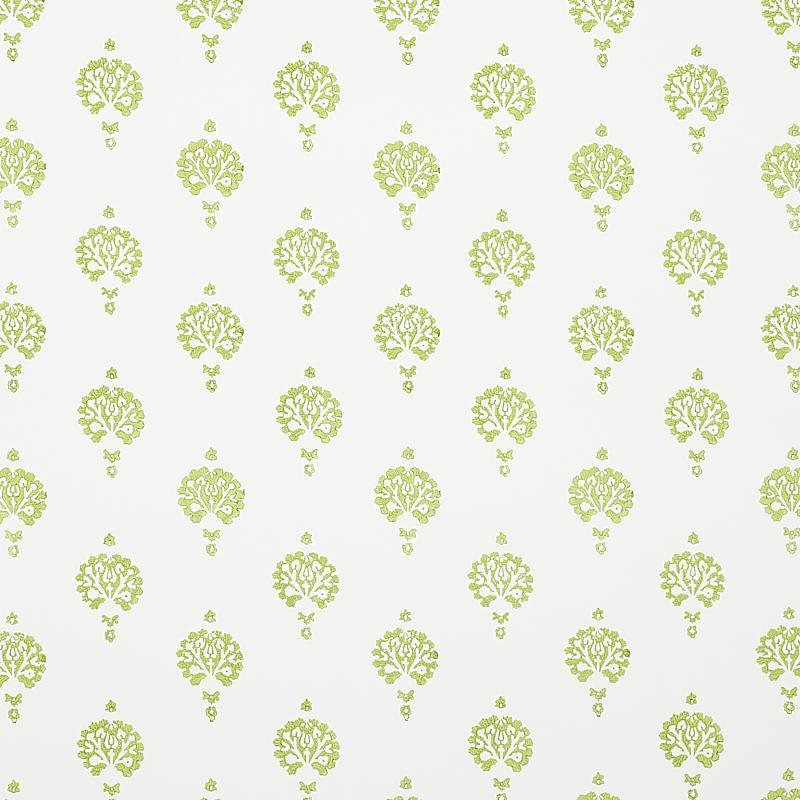 Dahlia Hand Blocked Print Leaf 5011231 by Schumacher Wallpaper Jacaranda 3.0" - Fabric Carolina -