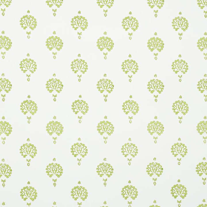 Dahlia Hand Blocked Print Leaf 5011231 by Schumacher Wallpaper Jacaranda 3.0" - Fabric Carolina -