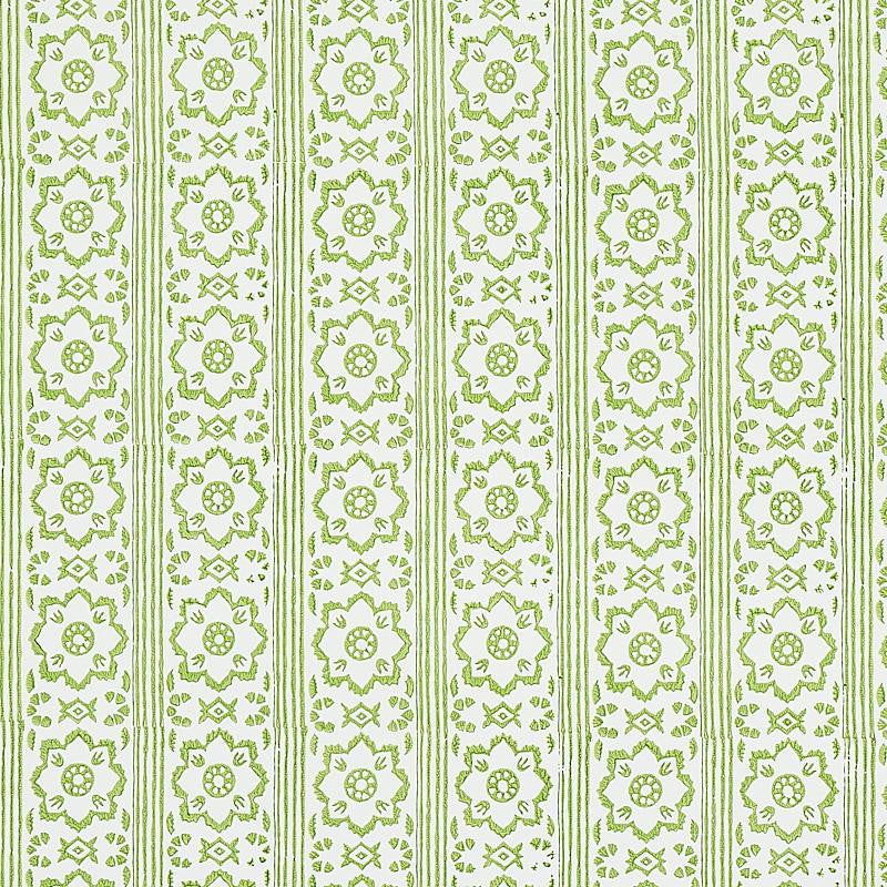 Sunda Hand Blocked Print Leaf 5011220 by Schumacher Designer Wallpaper Jacaranda 2.5" - Swanky Fabrics -
