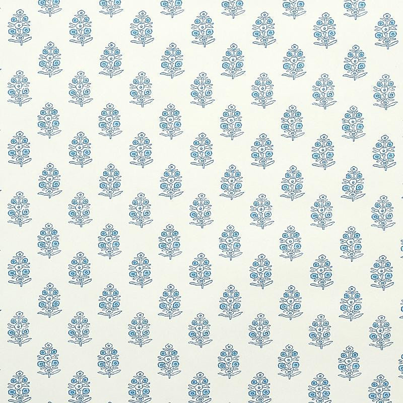 Aditi Blue 5011930 by Schumacher Designer Wallpaper Jacaranda 3.38" - Swanky Fabrics -