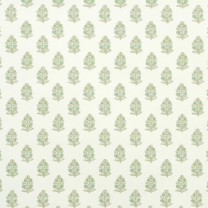 Aditi Green 5011931 by Schumacher Designer Wallpaper Jacaranda 3.38" - Swanky Fabrics -
