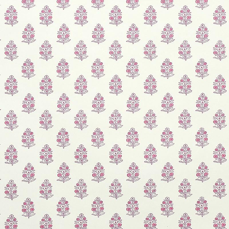 Aditi Pink 5011932 by Schumacher Designer Wallpaper Jacaranda 3.38" - Swanky Fabrics -