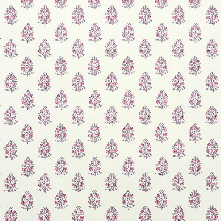 Aditi Pink 5011932 by Schumacher Designer Wallpaper Jacaranda 3.38" - Swanky Fabrics -