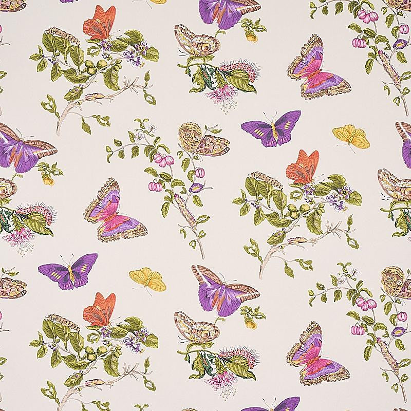 Baudin Butterfly Purple 5010692 by Schumacher Wallpaper Signature Schumacher 26.78" - Fabric Carolina -