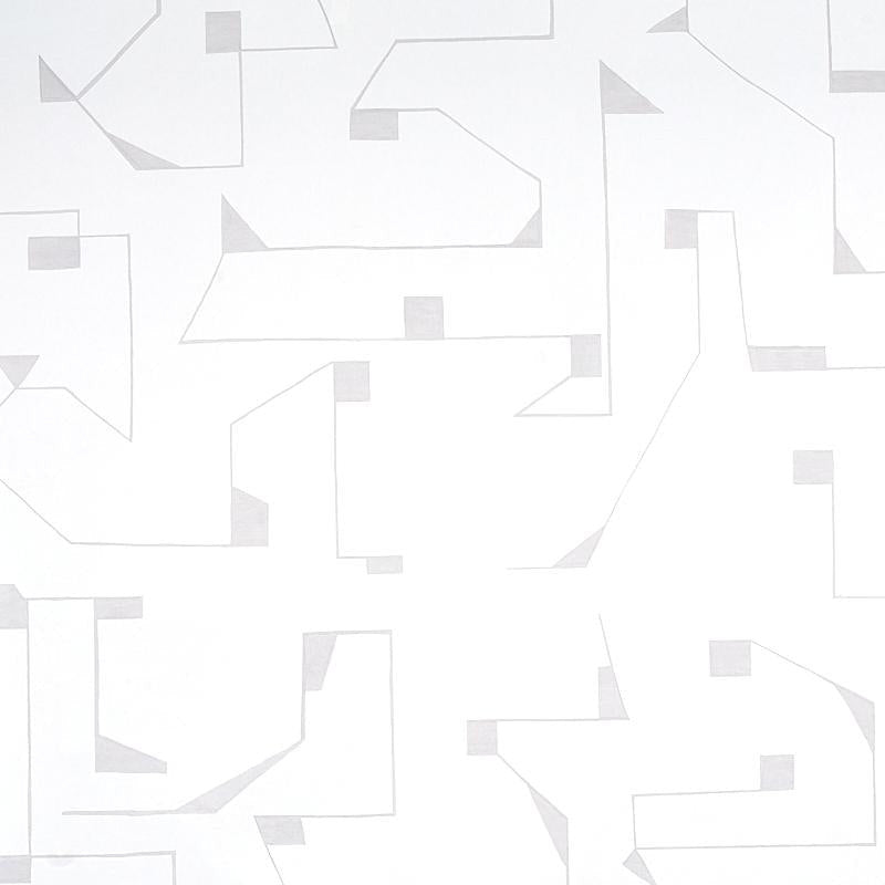Circuit Grey 5012160 by Schumacher Wallpaper New Wave: Black & White 54.0" - Fabric Carolina -