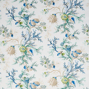 Del Tesoro Blue & Green 5010650 by Schumacher Wallpaper