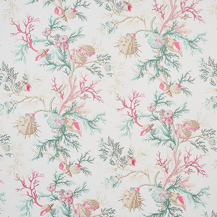 Del Tesoro Pink & Aqua 5010651 by Schumacher Wallpaper Signature Schumacher 18.0" - Fabric Carolina -
