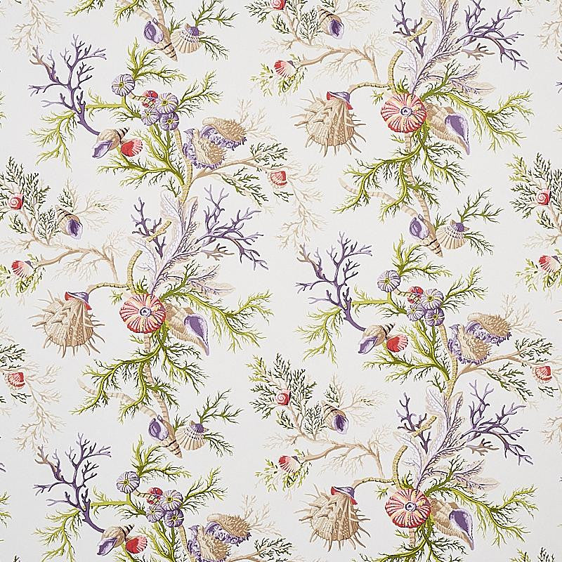 Del Tesoro Purple & Coral 5010652 by Schumacher Wallpaper Signature Schumacher 18.0" - Fabric Carolina -
