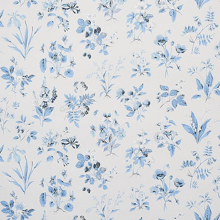 Floreana Blue 5010681 by Schumacher Wallpaper Signature Schumacher 27.0" - Fabric Carolina -