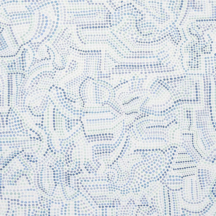 Galina Blues 5012020 by Schumacher Wallpaper Bohemia 54.0" - Fabric Carolina -