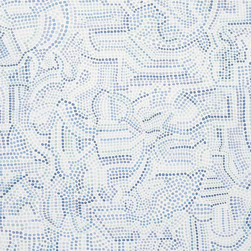 Galina Blues 5012020 by Schumacher Designer Wallpaper Bohemia 54.0" - Swanky Fabrics -