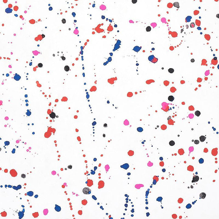 Ink Splash Red & Blue 5012180 by Schumacher Designer Wallpaper Porter Teleo 54.0" - Swanky Fabrics -