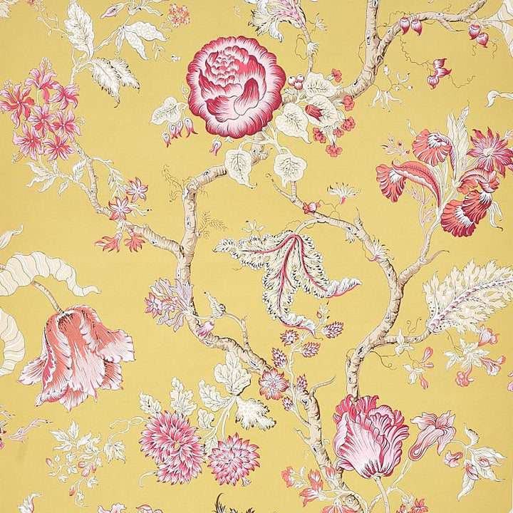Josephine Ochre 5012011 by Schumacher Designer Wallpaper Schumacher Classics 27.0" - Swanky Fabrics -