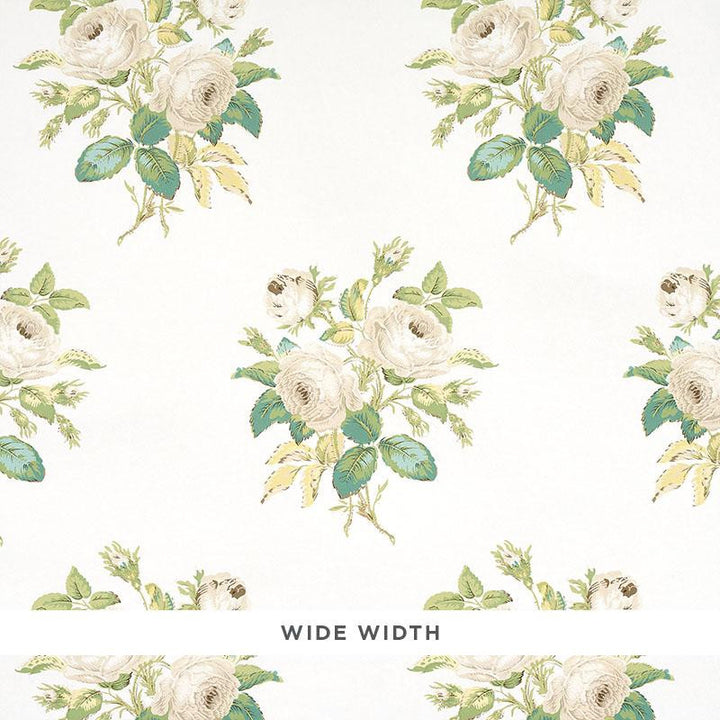 Loudon Rose Ivory 5012030 by Schumacher Wallpaper Schumacher Classics 13.5" - Fabric Carolina -
