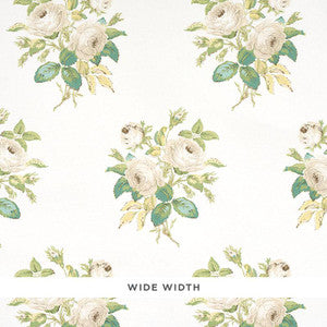 Loudon Rose Ivory 5012030 by Schumacher Wallpaper