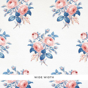 Loudon Rose Rose & Blue 5012032 by Schumacher Wallpaper