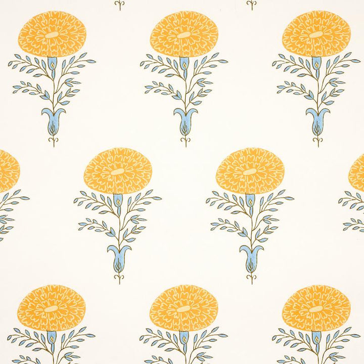 Marigold Yellow 5012071 by Schumacher Wallpaper Molly Mahon 9.0" - Fabric Carolina -