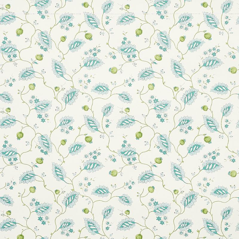 Maryam Vine Peacock 5011600 by Schumacher Wallpaper Jacaranda 13.5" - Fabric Carolina -