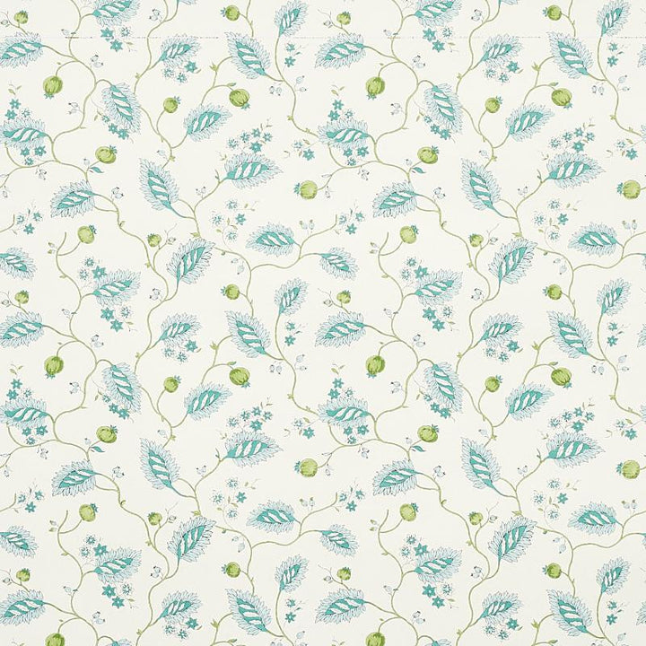 Maryam Vine Peacock 5011600 by Schumacher Wallpaper Jacaranda 13.5" - Fabric Carolina -