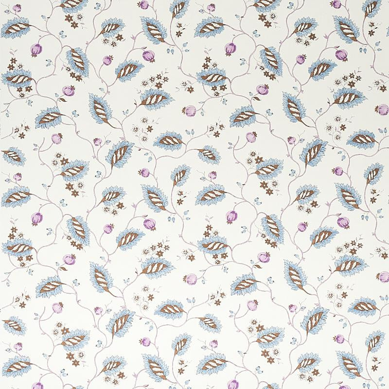 Maryam Vine Sky & Plum 5011601 by Schumacher Wallpaper Jacaranda 13.5" - Fabric Carolina -