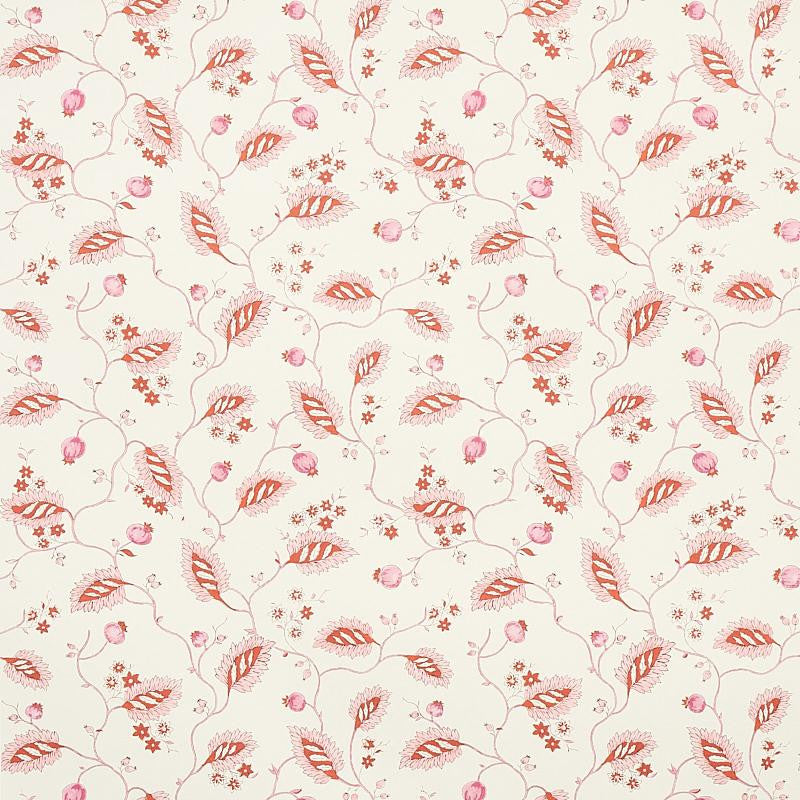 Maryam Vine Pink & Red 5011602 by Schumacher Wallpaper Jacaranda 13.5" - Fabric Carolina -