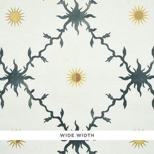 Palladio Trellis Black 5011372 by Schumacher Wallpaper