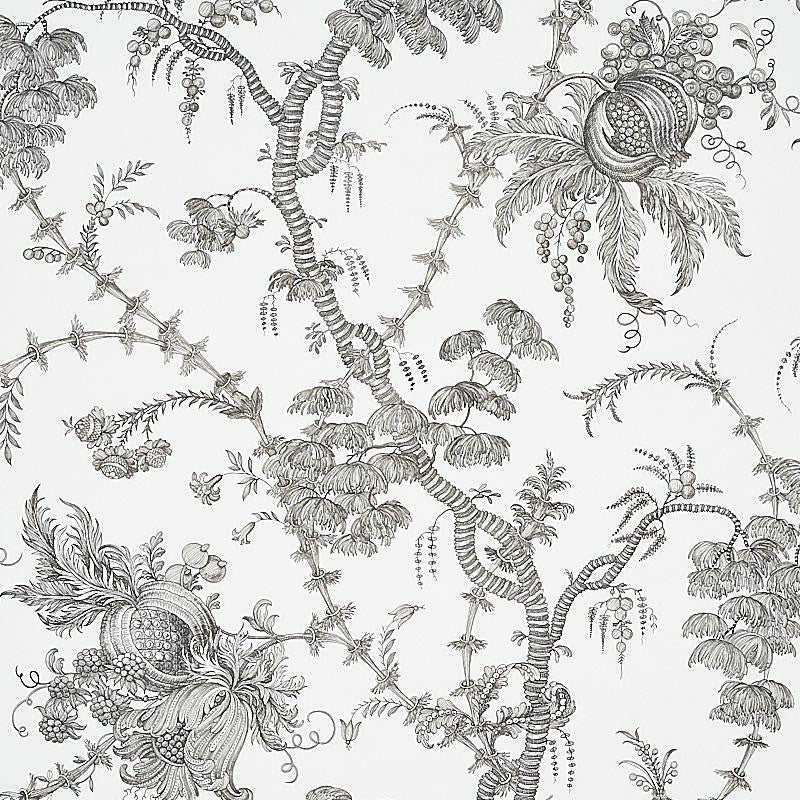 San Cristobal Toile Black 5010622 by Schumacher Wallpaper Signature Schumacher 27.0" - Fabric Carolina -