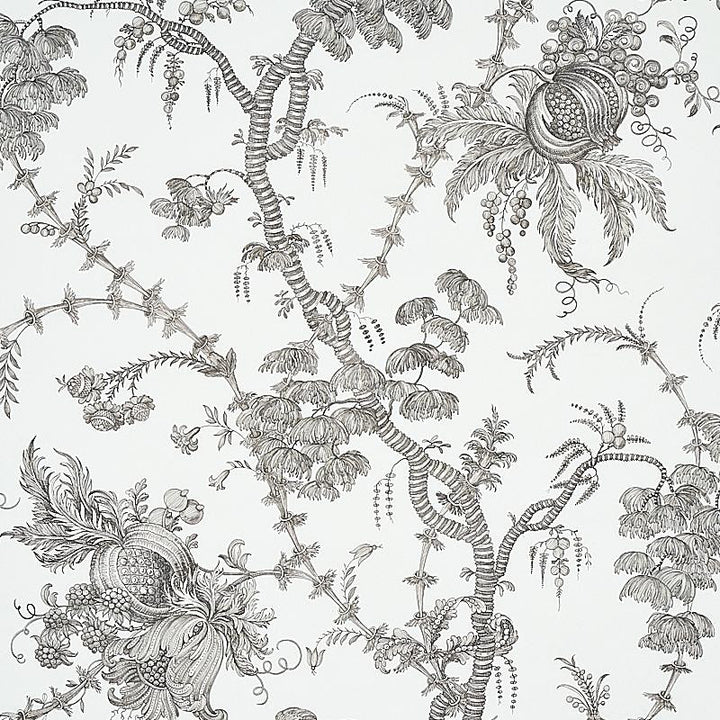 San Cristobal Toile Black 5010622 by Schumacher Wallpaper Signature Schumacher 27.0" - Fabric Carolina -