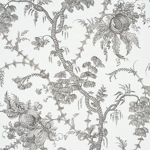 San Cristobal Toile Black 5010622 by Schumacher Wallpaper