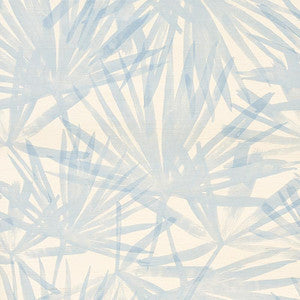 Sunlit Palm Sisal Chambray 5012040 by Schumacher Wallpaper