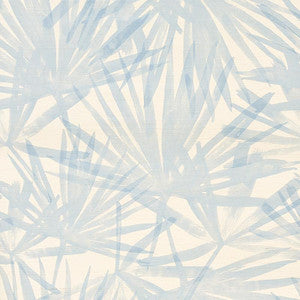 Sunlit Palm Sisal Chambray 5012040 by Schumacher Wallpaper