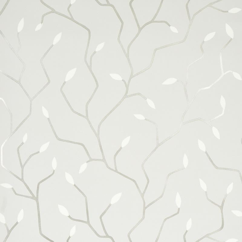 Cymbeline Silver 5011381 by Schumacher Designer Wallpaper Misterioso 27.0" - Swanky Fabrics -