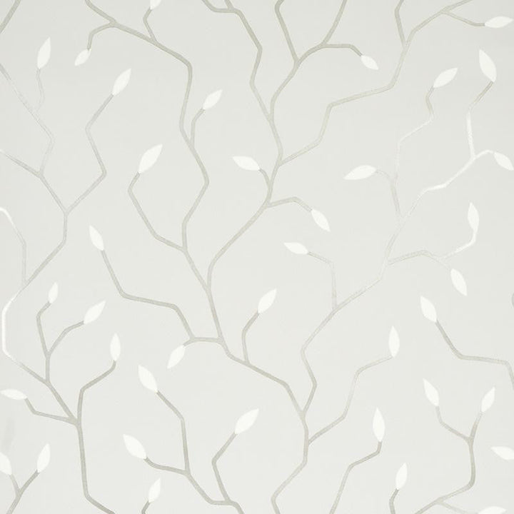 Cymbeline Silver 5011381 by Schumacher Designer Wallpaper Misterioso 27.0" - Swanky Fabrics -
