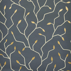 Cymbeline Charcoal & Gold 5011382 by Schumacher Wallpaper