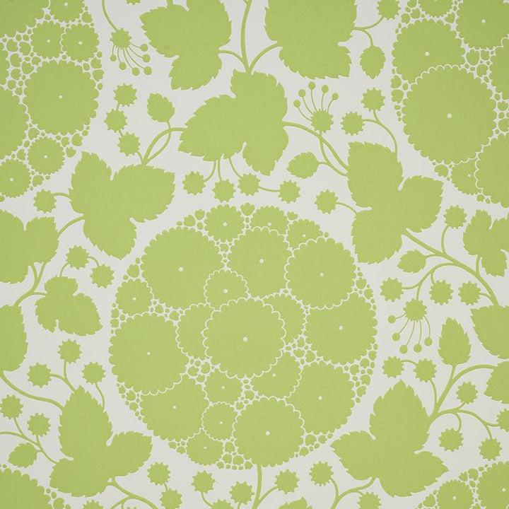 Marianne Leaf 5010722 by Schumacher Wallpaper Flower Power 27.0" - Fabric Carolina -