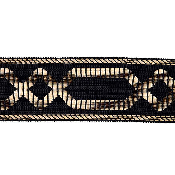 Briar Raffia Tape Black 77583 by Schumacher Designer Trim New Traditional - Swanky Fabrics -