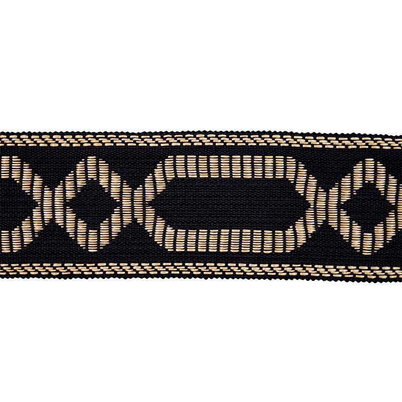 Briar Raffia Tape Black 77583 by Schumacher Trim New Traditional - Fabric Carolina -