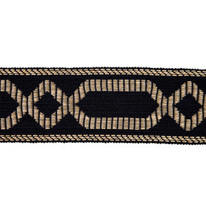 Briar Raffia Tape Black 77583 by Schumacher Trim