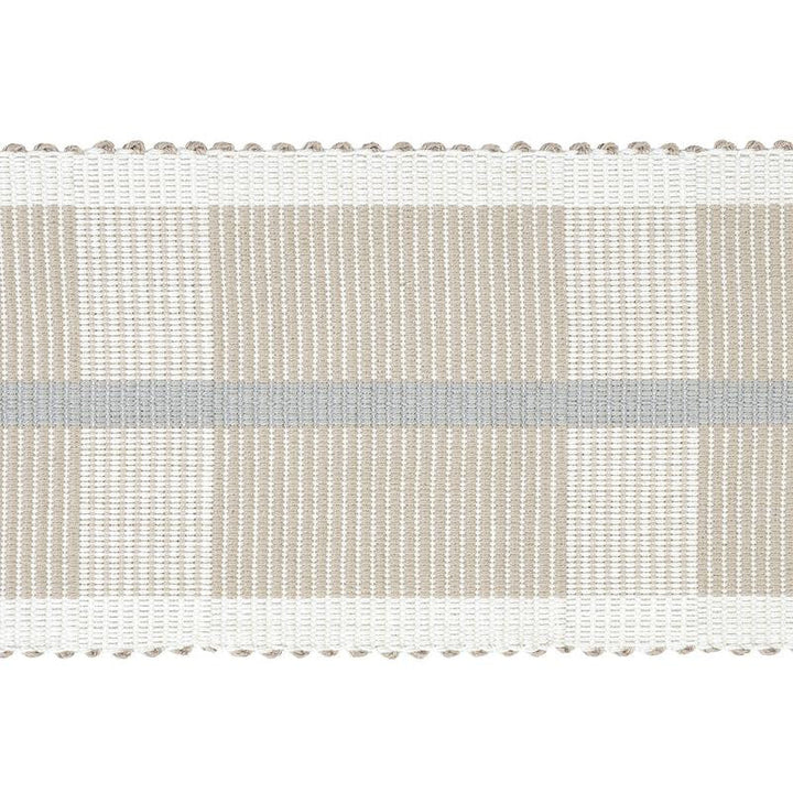 Calcada Tape Wide Natural 78970 by Schumacher Designer Trim Stephanie Seal Brown - Swanky Fabrics -