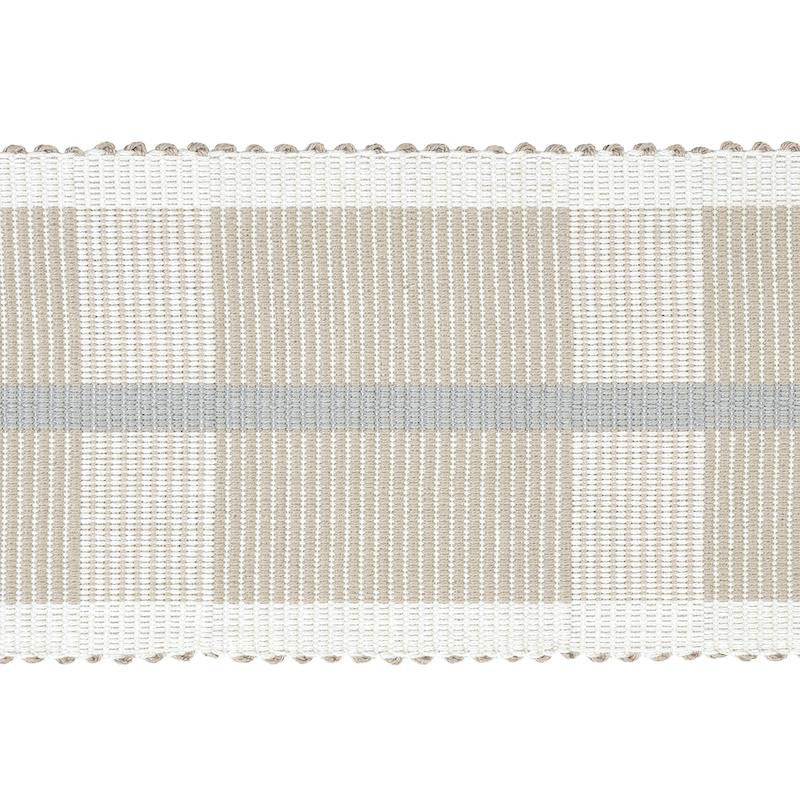 Calcada Tape Wide Natural 78970 by Schumacher Trim Stephanie Seal Brown - Fabric Carolina -