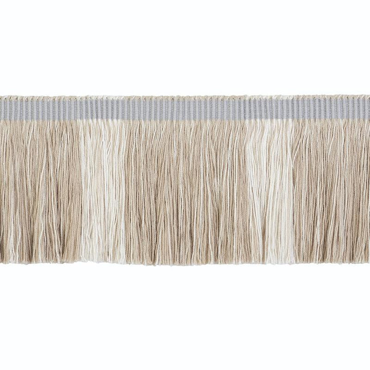 Calcada Fringe Natural 78980 by Schumacher Trim Stephanie Seal Brown - Fabric Carolina -